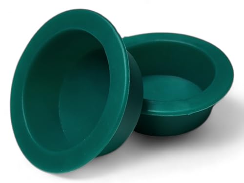 1.5oz Green Silicone Reptile Feeding Dish – Large Flexible Food & Water Bowl – Ledge Compatible for Suction & Magnetic Holders – Durable, Easy Clean Cup for Geckos, Frogs & Small Pets