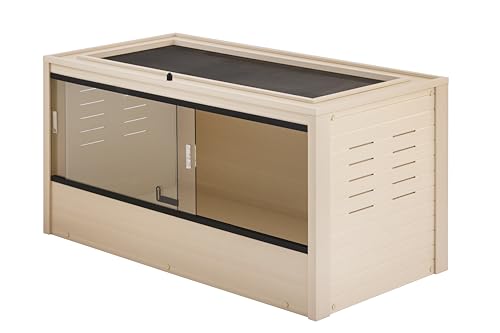 New Age Pet ECOFLEX Large Reptile Enclosure with Matching Cabinet Stand Set in Maple - color: Maple, size: Large