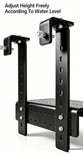 Hanging Acrylic Turtle Basking Platform Adjustable Height Turtle Dock with Ramp Perforated Floating Basking Shelf for Aquarium Water Tanks Reptile Terrapin Rest Sunning Spot (7.87x4.53x9.84 inch) - size: 7.87x4.53x9.84 inch