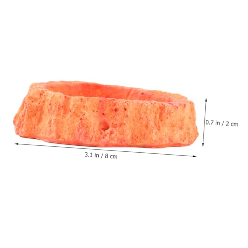 Toddmomy Reptile Water Bowl Lizard Accessories Reptile Food Feeder Bowl Skid-Resistant