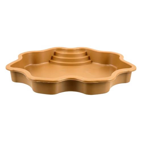 Turtle Bathing Pool and Reptile Water Bowl Plastic Feeding Dish for Turtles and Lizards Semi-Submersible Soaking Basin for Aquatic Pets