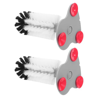 Turtle Shell Cleaning Brush with Suction Cups Abs Material 2pcs Soft Bristles for Effective Shell Scrub, Prevents Slipping for Reptiles and Tortoises for Aquarium and Tank Use