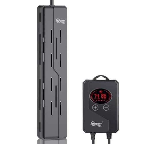 hygger Aquarium Heater 200W,Submersible Fish Tank Heater with Digital LED Controller,Overheating & Auto Shut Off Protection,Betta Turtel Tank Heater,for Saltwater & Freshwater Fish Tank 20-55Gallon - size: 200W for 20-55 Gallon