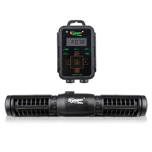 hygger Aquarium Wave Maker, Adjustable Cross Flow Pump with LED Display Controller, Magnetic DC 24V Aquarium Powerhead for Freshwater and Marine Reef Aquariums Up to 135 Gallon (18w) - style: 18w