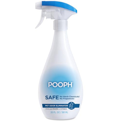 POOPH Pet Odor Eliminator Spray, 20 oz | Unscented pet odor eliminator spray for home surfaces, upholstery, furniture, and vehicles - size: 20 Fl Oz (Pack of 1)