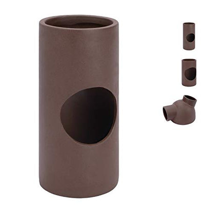 Niteangel Ceramic Hamster Tunnel & Tubes Hideout: for Dwarf Robo Syrian Hamsters Mice Rats or Other Small Animals (Tunnel - Small)