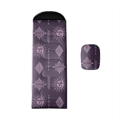 Erosebridal Sugar Skull Southwestern Aztec Western Sleeping Bag for Kids Camping Blanket for Hiking Travel Hunting Sleep Bag - color: Black Purple 2
