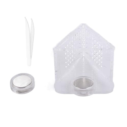 Aquarium Transparent Acrylic Feeding Container Fish Cone Feeder with Magnetic Suction Fish‑Box Feeder for Aquarium Accessories