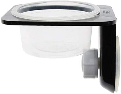 N/W Plastic Reptiles Feeder Single Double Feeding Bowl Food Water Dish Insects Spider Breeding Pots Suction Cup (Simple Lattice)