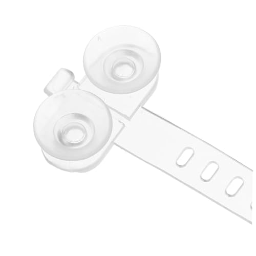 Cabilock 50pcs Aquarium Air Hose Suction Cups with Cable Straps Corrosion Resistant Fish Tank Tubing Holders for Surfaces Adjustable Clips for Reptile and Aquatic Plant Fixing