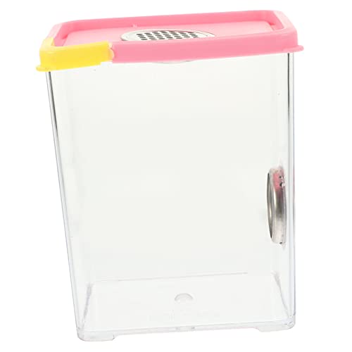BESPORTBLE 2pcs Transparent Feeding Box Frog Tank Reptile Habitat Spider Enclosure Reptile Transport Cage Small Terrarium Lizard Tank Reptile Enclosure Frog Habitat Animal Tarantula Acrylic
