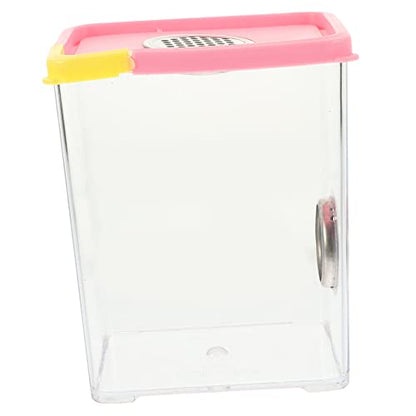 BESPORTBLE 2pcs Transparent Feeding Box Frog Tank Reptile Habitat Spider Enclosure Reptile Transport Cage Small Terrarium Lizard Tank Reptile Enclosure Frog Habitat Animal Tarantula Acrylic