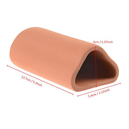 Saim Aquarium Ceramic Cave Decoration,Pleco Hideaway Fish Tank Accessories with 3 Small Fish for Betta Shrimp Shelter Breeding Tube Hiding Rest and Play