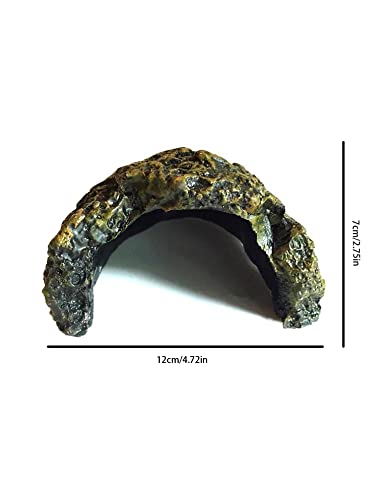 Reptile Habitat, Turtle Hideout,Water Tank Decoration for Fish, Reptiles, Amphibians,Frogs, Snakes,Lizards,Shrimps, Spiders and Small Animals… - size: Turtle Hide 01