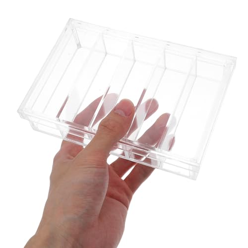 Acrylic Incubation Box with Lid for Specimen and Fish Observation 5 Compartments Easy to Clean Versatile Use Laboratory Petri Dish for Personal Use