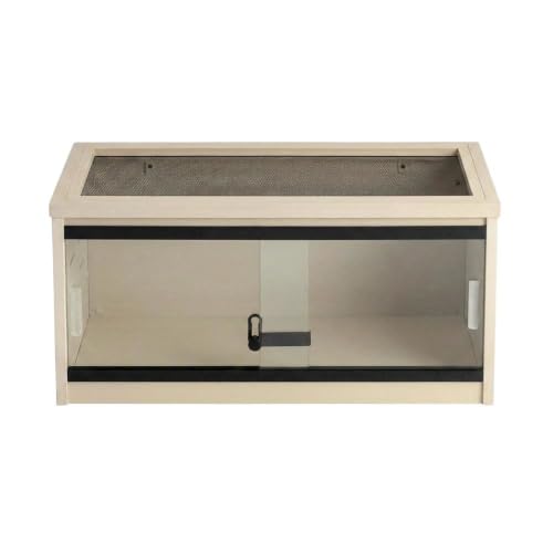 Maple Reptile Lounge 24-Inch with Comfortable Interior and Durable Engineered Wood Composite, Glass, Stainless Steel Construction, Ideal for Reptile Habitats
