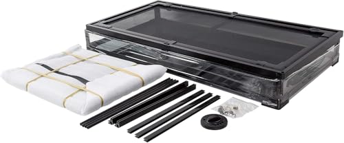 REPTI ZOO 50 Gallon Reptile Glass Tank Terrarium 2 in 1 Side Meshes and Side Glasses Double Hinge Door with Screen Ventilation Tempered Glass 36" x 18" x 17.75" - size: 36" x 18" x 17.75" (50 Gallon)