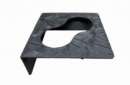 Aquarium Corner Hide for Fish Aquarium Undergravel Fish | Unique Underground Viewing Tunnel | Large Black Size 7.5" Lx 7.5" L x 3" H