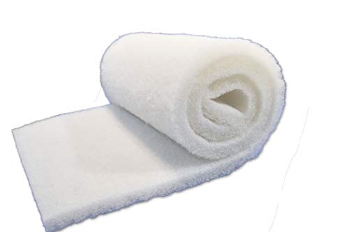Beige Coarse Filter Media, 2" Thick, 24" x 56" Roll, Perfect for Aquariums, Ponds or Water Gardens, Made in USA - size: 24" x 56"