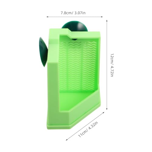Bearded Dragon Feeder for Terrarium Corner - Reptile Food Box - Wall-Mounted Escape-Proof Suction Cup Bowl for Insects Lizard Gecko Frog Chameleons - size: 12.00X11.00X7.80CM