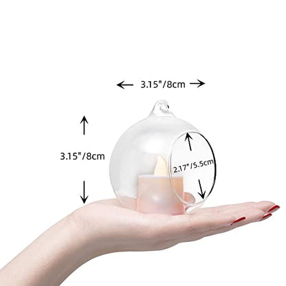 Hanging Candle Holder, Globe Tea Light Holder, Hanging Vase, Terrarium, Orbs Container, Micro Landscape DIY for Home, Office, Wedding (3.15" 6Pcs) - color: 3.15" 6pcs