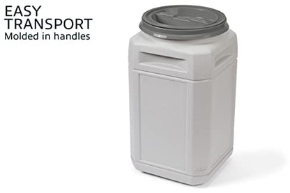 Mighty Tuff Airtight Dog Food Storage Container – 13 Gal, up to 54 lb Capacity – Cat and Dog Food Container with Twist Lid & Handles – BPA-Free, Made in USA - size: 13 Gal/ 54 lbs