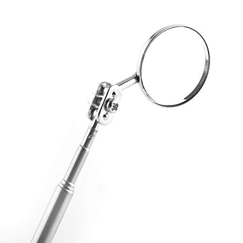 Aramox Telescoping Inspection Mirror, 30mm & 50mm, Vehicle Repairing, Water 360 Rotation, Silver
