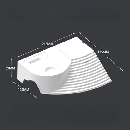 High Transparent Turtle Tank Removable Basking Platform with Drain Hole Household Desktop Terrarium for Reptiles Habitat