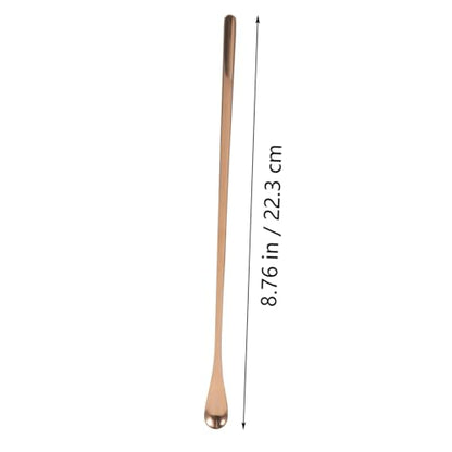COLLBATH 2pcs Long Handle Lizard Feeding Set Reusable Reptile Food Scoop Tool for Mixing and Wet Food for Lizards and Animals - color: Rose Gold