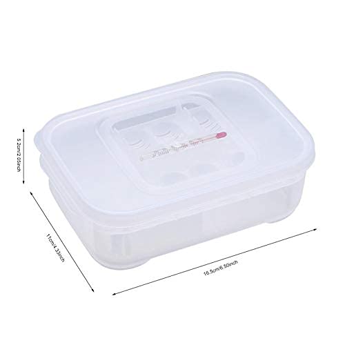 Reptile Breeding Box,16.5x11x5.2cm Reptile Hatchery Box Reptile Incubation Box with Transparent Cover and Temperature Measuring for Hatching Reptiles Lizards, Snakes
