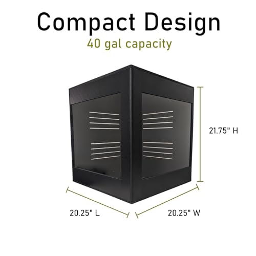 Premium PVC Reptile Enclosure, 40 Gallon, Easy Assembly, Moisture-Proof, Heat Retention, Sliding Doors, Ventilation, Bio-Active Setups, Non-Reflective Black Finish, Made in USA (Black Brace) - color: Black Brace