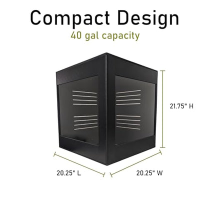 Premium PVC Reptile Enclosure, 40 Gallon, Easy Assembly, Moisture-Proof, Heat Retention, Sliding Doors, Ventilation, Bio-Active Setups, Non-Reflective Black Finish, Made in USA (Black Brace) - color: Black Brace