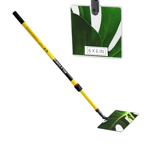 Telescoping Inspection Mirror - Standard Fiberglass, Lightweight & Durable, 4 ft - 8 ft Pole, 6 x 6 inch Acrylic Mirror - size: 6 x 6 inch Acrylic Mirror, style: 4 ft - 8 ft Pole