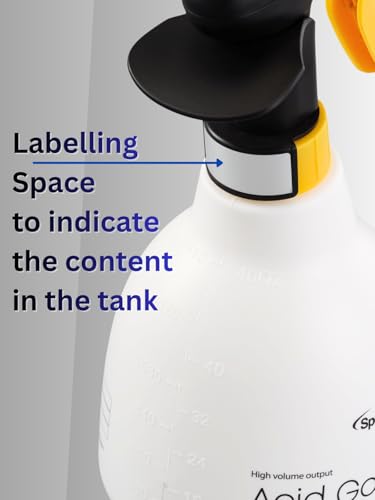 Sprayers Plus 801 Acid Trigger Sprayer, Heavy Duty Chemical Resistant Bottle for Muriatic Acid, Rust Removal & Aluminum Brightening, Professional Acid Sprayer 316 Stainless Steel Spring,1.44Litres - color: 801 Acid