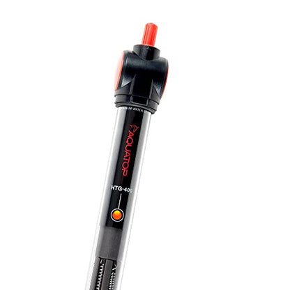 Aquatop 200W Premier Glass Heater with Protective Guard - Fully Submersible for Fish Tanks Up to 50 Gallons, 68-93F Adjustable Temperature Range, Fresh & Saltwater Use, Aquarium Heaters, HTG-200 - size: 200 Watts