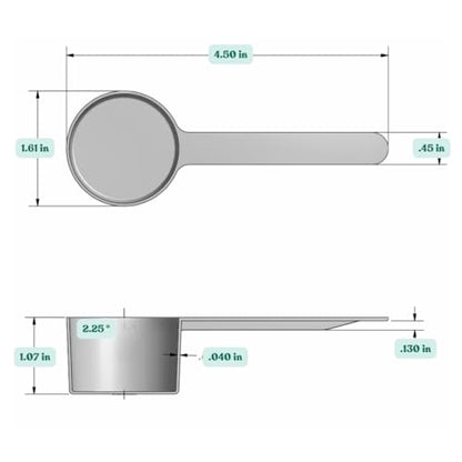 2 Tablespoon (1 Oz. | 6 Teaspoon | 29.6 mL) Long Handle Plastic Measuring Spoon for Coffee, Protein Powder, Spices, Grains, Dry Goods – Food-Grade BPA-Free (Pack of 1) - size: 29.6 mL | 2 Tablespoon | 1 Oz.
