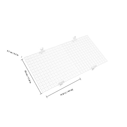 ABOOFAN Fish Tank Divider Panel with Suction Cups, Aquarium Isolation Board 30x30cm White, Anti-Jumping Separator for Betta and Reptile Tanks
