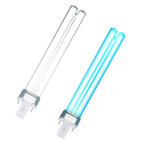 13W UV Light Bulb for Pond Aquarium Outdoor Clarifier | Compatible with JUP-01 UVE9 CF400 CF500 CP-9 UV Light for Fish/Turtle Tank, 2 Pack 13W UV Pond Lights for G23 Base - size: 13W-UVLB-2P