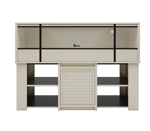 New Age Pet® ECOFLEX® 72" Jumbo Versa Stand, Standard Height Cabinet for Reptile & Small Animal Habitat, Lounge in Maple - color: Maple