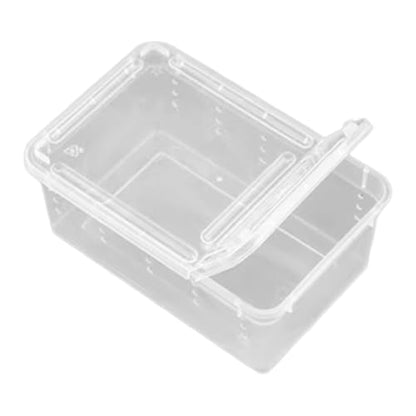 Reptile Feeding Box,Transparent Terrarium Habitat Cage Breeding Box Hatching Container for Gecko Animal Cricket Lizard, Style B - size: Style B
