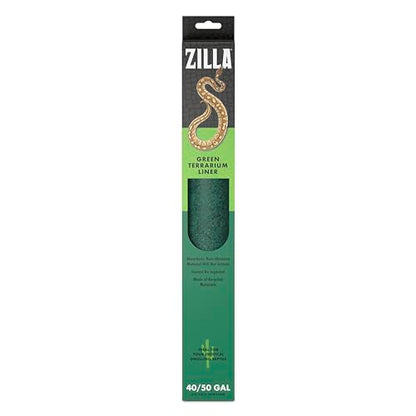 Zilla Reptile Terrarium Bedding Substrate Floor Liner, Green, 40BR/50G, 17.25" x 35.25" | 40BR/50G, 17.25"x35.25" - size: 17.25" x 35.25"