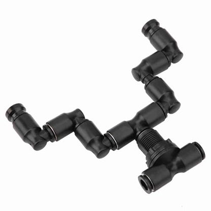 Reptiles Fogger Mist Sprinkler, 360 Adjustable Rainforest Tank Aquarium System Aquatic Pet Cooling Device with Double Bone Shape Nozzle for Reptile Terrarium 11.7mm