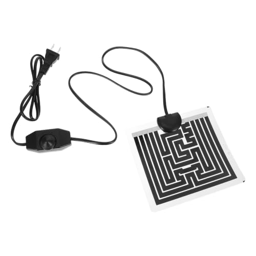 STOBAZA 5w Control Temperature Pad Heating Reptile Heat with Adjustable, Energy Efficient Plastic Mat for Portable Small Heat Pad with Thermostat Tank Lizard Habitat