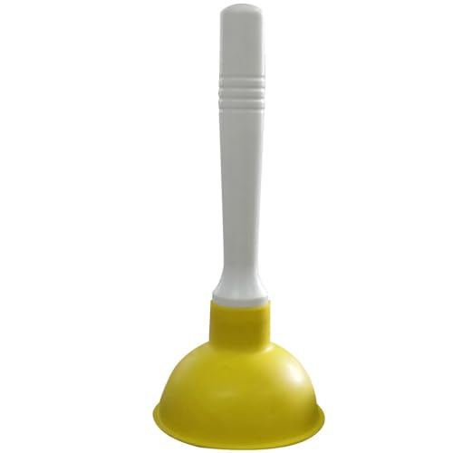 Drain Plunger, Mini Sink Unclogger, Small 4-Inch Clog Remover | Rubber Cup Hand Plumber Helper, Force Tiny Compact Tool with 9" Short Handle for Kitchen Bathroom, Toilet, Shower, Bath Tub - color: Yellow