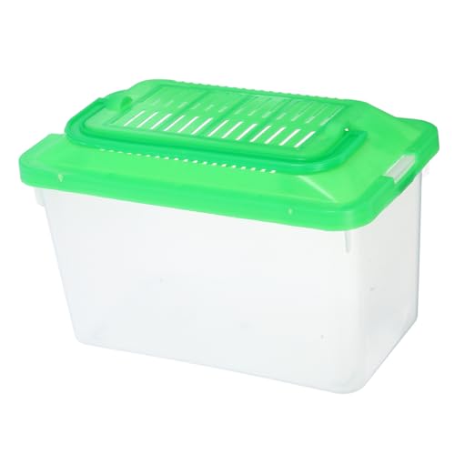 HANABASS Portable Plastic Turtle and Goldfish Box Transparent Multi Functional Pet Carrier for Reptiles and Hamsters Lightweight and Easy Travel and Outdoor Use