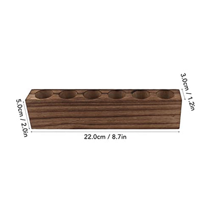 Pssopp Plant Propagation Station Glass Test Tube Plant Terrarium with Wooden Stand for Home Decor Office Living Room Garden (6 Tubes) - size: 6 Tubes