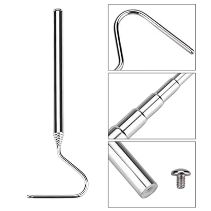 Stainless Steel Snake Shaped Hook, A Retractable and Extendable Reptile Grabber with A Non Slip Handle, Durable and Portable, is A Tool for Safely Capturing and Transferri