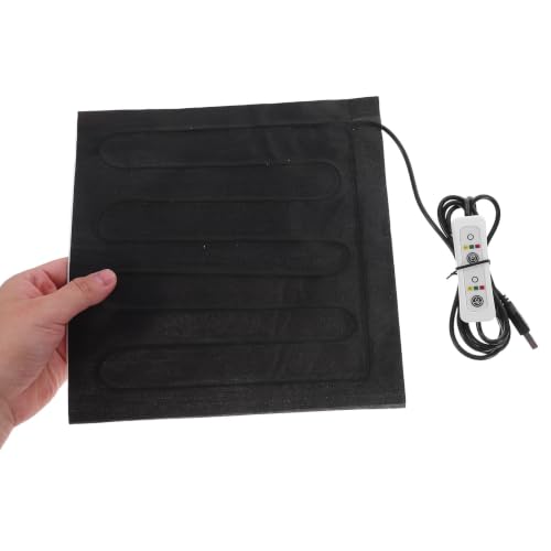 Cabilock USB Heated Mat for Small Reptiles and Pets with Adjustable Heating and Waterproof Cloth Portable Thermal Heating Pad for Home and Travel Use, Black