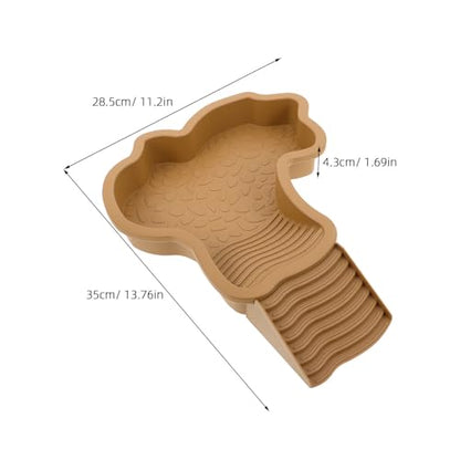 Large Turtle Basking Platform Turtle Tank Decoration for Reptile Bathing Pool and Stable Plastic Ramp, Spacious Surface Soaking and Sunbathing for Aquatic Reptiles and Geckos