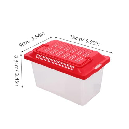 Mipcase Portable Fish Tank Breathable Lid Handheld Turtle Box for Transporting Pets Includes Leakproof Design for Safe Aquatic and Reptile Habitats
